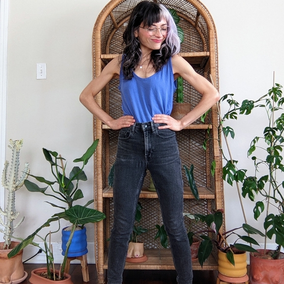 Everlane Denim - Everlane High Rise Faded Black Jeans